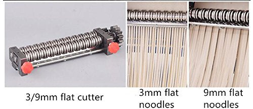 Acero inoxidable Electric Pasta Roller Maker Press fideos Máquina 220 V con un transformador