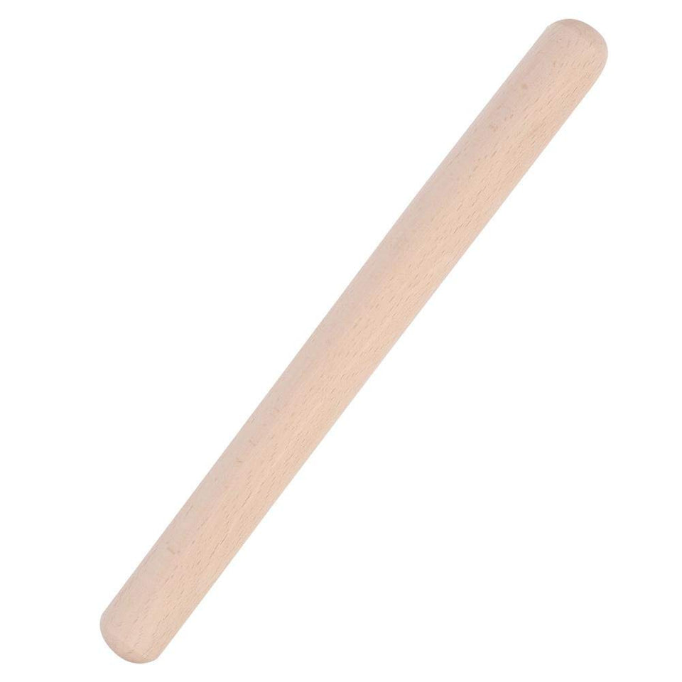 Supordu Inicio Rodillo de madera maciza Pastel Pastelería Pizza Rodillo Herramienta para hornear Utensilios de cocina(39CM)