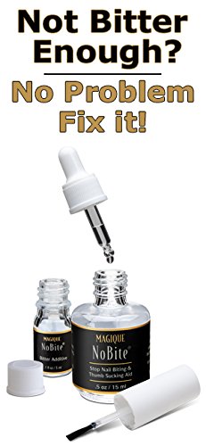 Stop Nail Biting, Stop Thumb Sucking Treatment for Kids & Adults - Promotes Nail Growth - Thumb & Finger Guard - Bitter Taste Polish - Helps Cure Nail Biting & Thumb Sucking-Magique No Bite, 0.5 Fl Oz