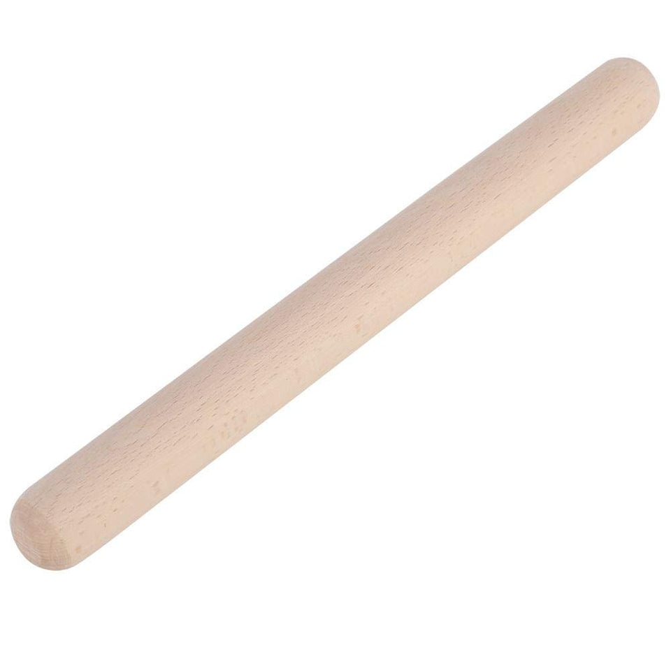 Supordu Inicio Rodillo de madera maciza Pastel Pastelería Pizza Rodillo Herramienta para hornear Utensilios de cocina(39CM)