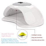 Yotown 72 W Lámpara de Uñas UV LED Secador de Uñas de Gel Polaco Secado Curado Manicura Herramienta 10 Segundos de Secado Rápido, Modo indoloro(Blanco)