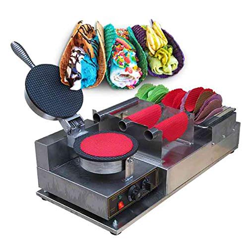 Máquina para hacer rollos de tacos / Máquina para hacer tacos / Máquina para hacer tacos / Máquina para hacer gofres / Máquina para hacer gofres no adherente / Máquina para hacer tacos con harina de maíz / Máquina para hacer tortillas/prensa de taco