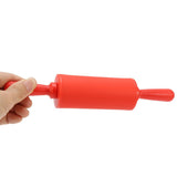 Rodillo amasar de silicona antiadherente silicona de grado alimenticio Masa Palo de amasar 23cm para Hornear Pizza,Pie,Cookies y Cualquier Trabajo de Pastelería(Red)