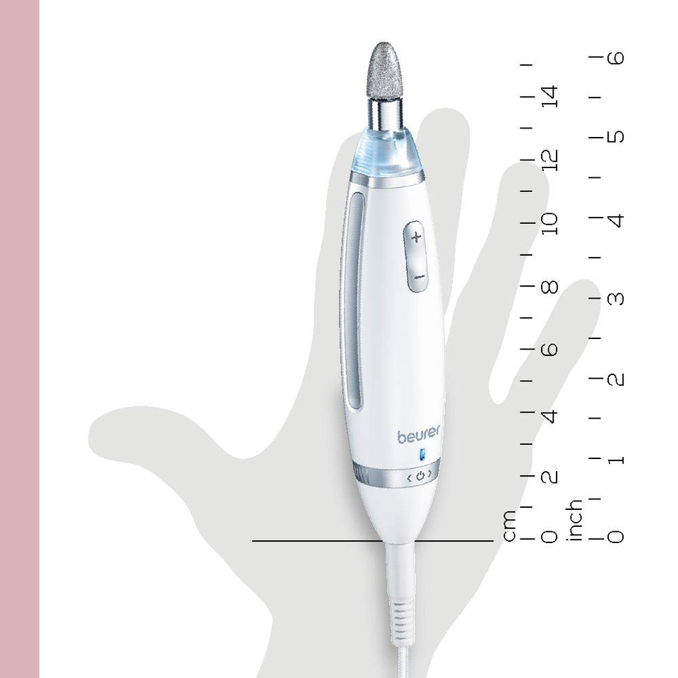 Beurer MP62 sistema de manicura y pedicura profesional para el hogar, 10 accesorios y 10 bandas de lijado, potente kit de taladro eléctrico para uñas, 10 piezas