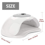 Yotown 72 W Lámpara de Uñas UV LED Secador de Uñas de Gel Polaco Secado Curado Manicura Herramienta 10 Segundos de Secado Rápido, Modo indoloro(Blanco)