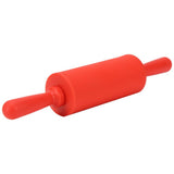Rodillo amasar de silicona antiadherente silicona de grado alimenticio Masa Palo de amasar 23cm para Hornear Pizza,Pie,Cookies y Cualquier Trabajo de Pastelería(Red)