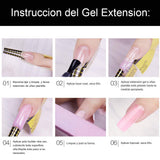 Vilamon 6PCS Poly Acrilico Gel de Extensión Gel Construcción Cleaner Plus Topcaot Base Coat Kit para Manicura Pedicura