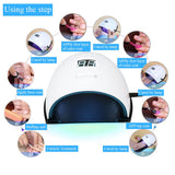 Lámpara de Uñas UV Filfeel Secador de Uñas UV Máquina de Uñas de Arte Herramientas para Uñas Polaco de Gel de Curado con Sensor Inteligente Herramienta de Manicura Pedicura(US Plug)