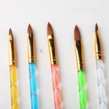 Fashion Gallery 5 Uñas Arte Sable Pack de Pinceles de Acrílico Nail Art