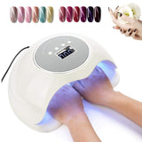 Yotown 72 W Lámpara de Uñas UV LED Secador de Uñas de Gel Polaco Secado Curado Manicura Herramienta 10 Segundos de Secado Rápido, Modo indoloro(Blanco)