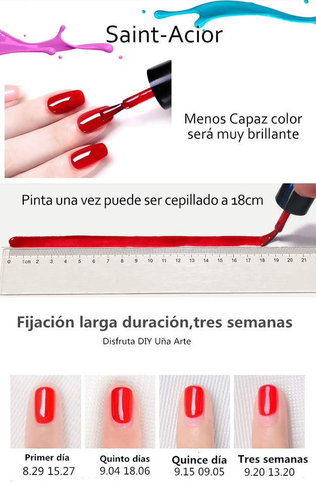 Vilamon Esmaltes de Uñas?Esmaltes en Gel Uñas UV LED/10PCS/Topcoat/Basecoat Nail Art