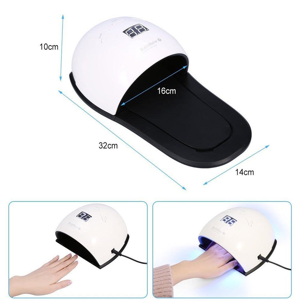 Lámpara de Uñas UV Filfeel Secador de Uñas UV Máquina de Uñas de Arte Herramientas para Uñas Polaco de Gel de Curado con Sensor Inteligente Herramienta de Manicura Pedicura(US Plug)