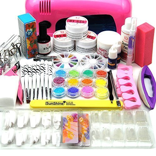 Coscelia 9W UV Gel curado lámpara secador brillo de uñas de arte conjunto de decoración