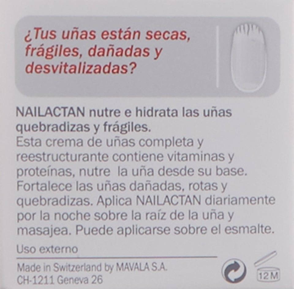 Mavala Nailactan Nutritive Nail Cream for Damaged Nails, Tarro, 0.5 Ounce