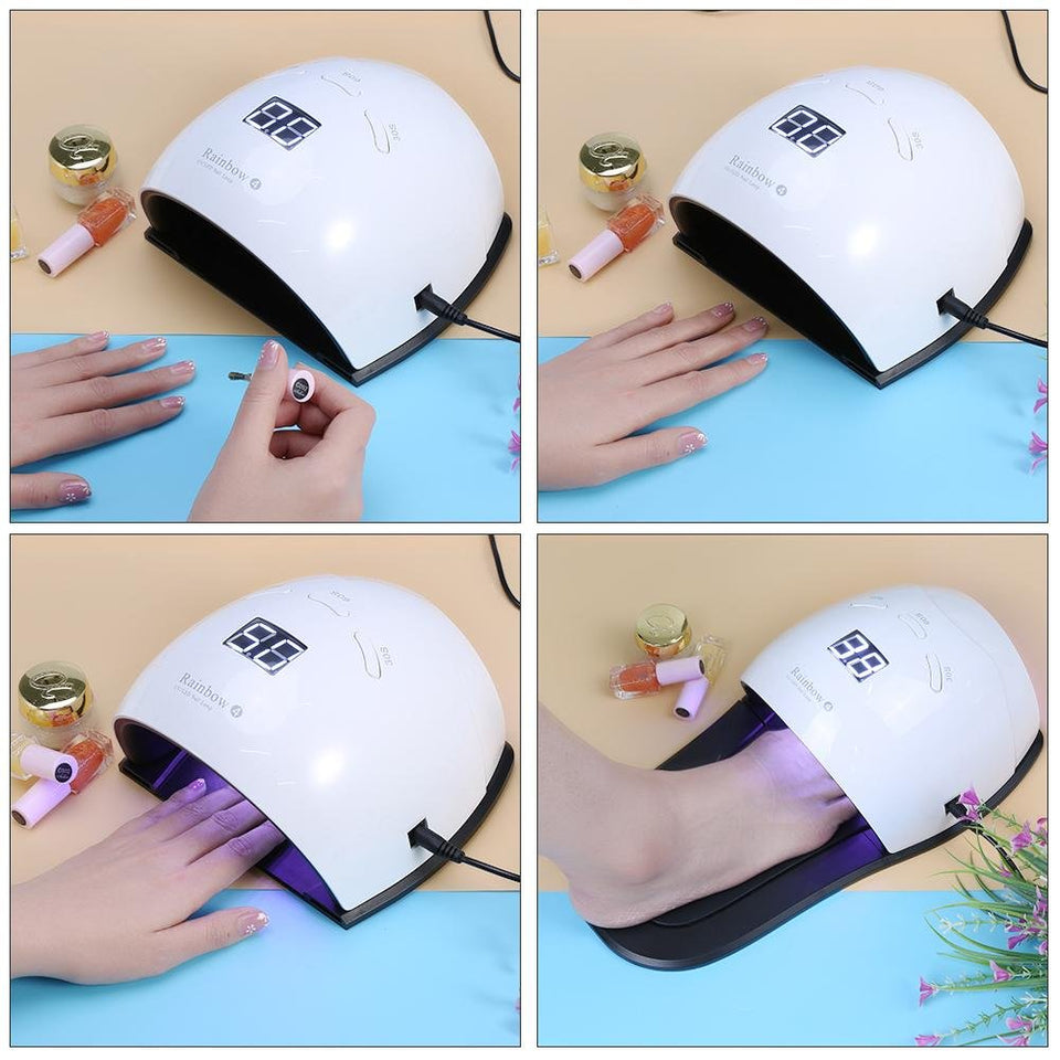 Lámpara de Uñas UV Filfeel Secador de Uñas UV Máquina de Uñas de Arte Herramientas para Uñas Polaco de Gel de Curado con Sensor Inteligente Herramienta de Manicura Pedicura(US Plug)