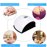 Lámpara de Uñas UV Filfeel Secador de Uñas UV Máquina de Uñas de Arte Herramientas para Uñas Polaco de Gel de Curado con Sensor Inteligente Herramienta de Manicura Pedicura(US Plug)