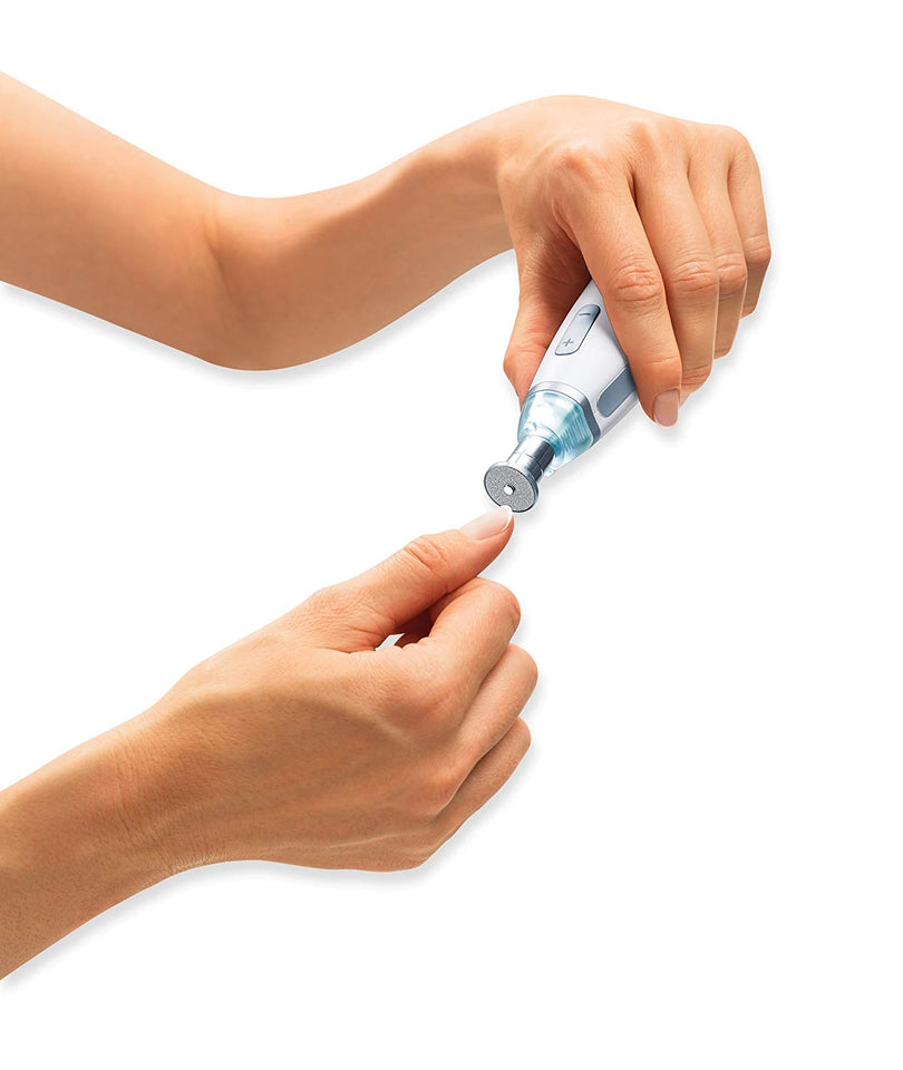 Beurer MP62 sistema de manicura y pedicura profesional para el hogar, 10 accesorios y 10 bandas de lijado, potente kit de taladro eléctrico para uñas, 10 piezas