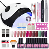 Vilamon Kit Pintauñas de Gel Esmalte Semipermanente 12pcs Secador de Uñas 36W LED Lámpara con Timer 60/90/120s Topcoat Base Caot Kit de Uña Arte
