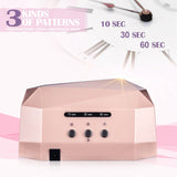 Perfect Summer Pro 36W LED/UV Nail Lamp Dryer for finger and Toe Nail Polish Curing Light for Gel Nail Polish (Champagne Color)
