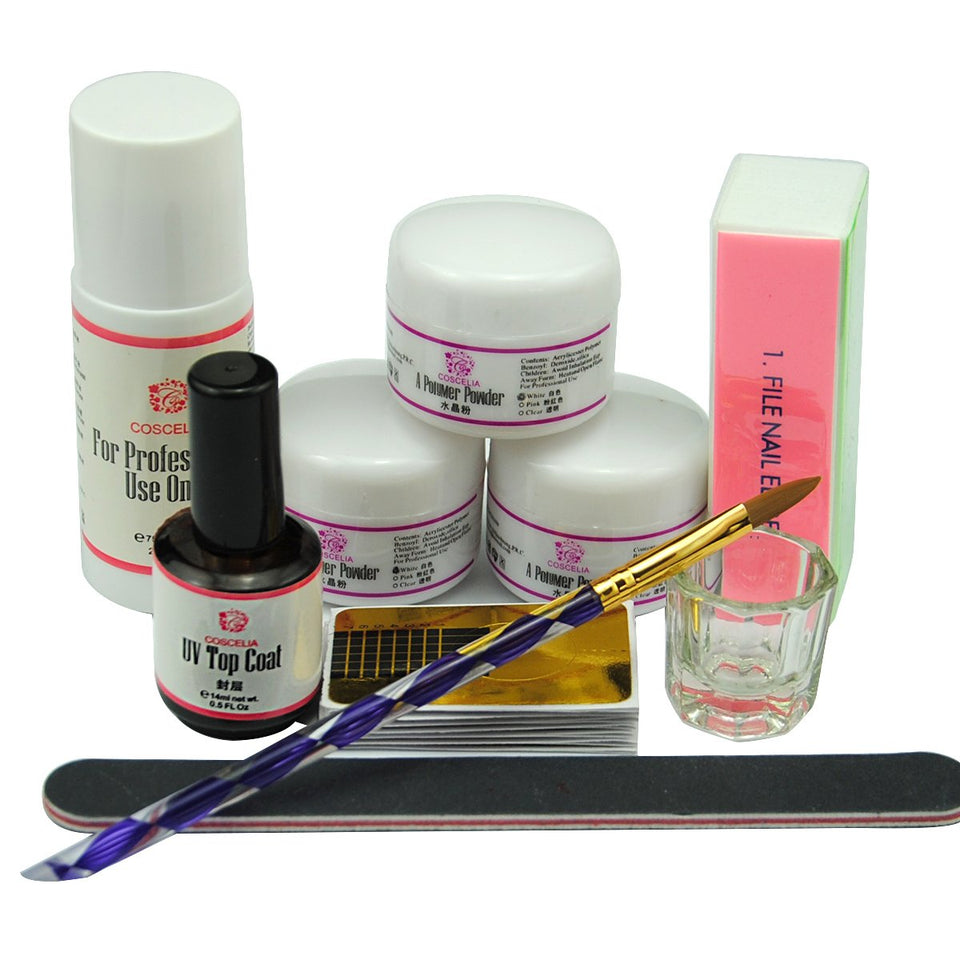 Coscelia 1 Juego Profesional Completo para Uñas Acrílicas Arte de Uñas