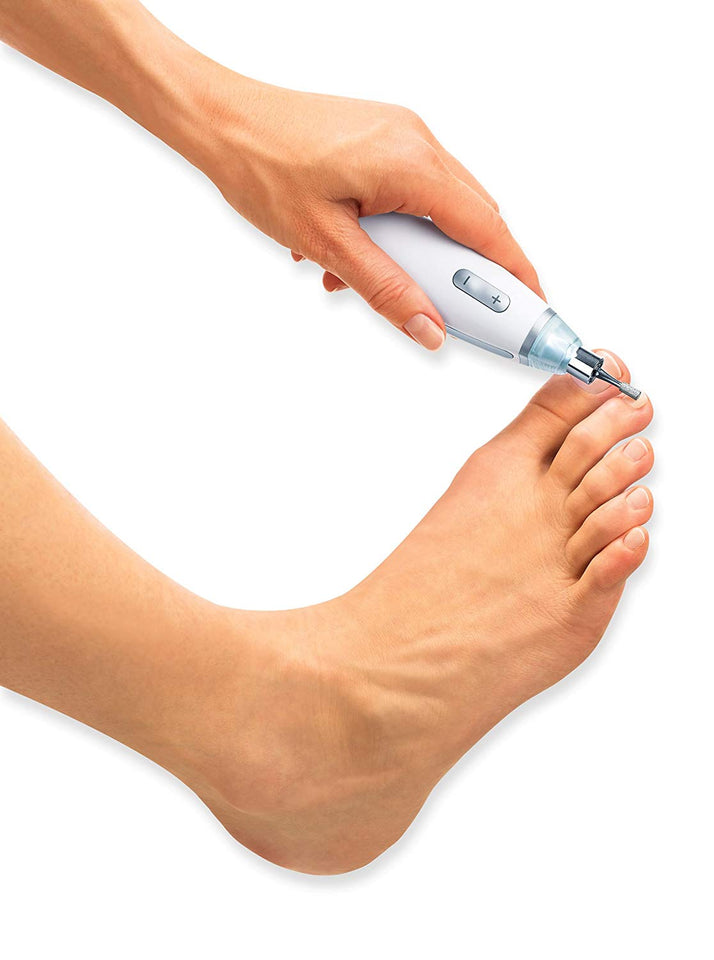 Beurer MP62 sistema de manicura y pedicura profesional para el hogar, 10 accesorios y 10 bandas de lijado, potente kit de taladro eléctrico para uñas, 10 piezas
