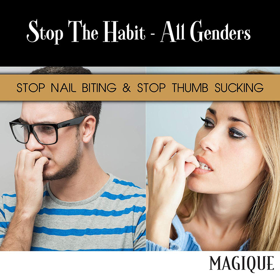 Stop Nail Biting, Stop Thumb Sucking Treatment for Kids & Adults - Promotes Nail Growth - Thumb & Finger Guard - Bitter Taste Polish - Helps Cure Nail Biting & Thumb Sucking-Magique No Bite, 0.5 Fl Oz