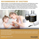 Stop Nail Biting, Stop Thumb Sucking Treatment for Kids & Adults - Promotes Nail Growth - Thumb & Finger Guard - Bitter Taste Polish - Helps Cure Nail Biting & Thumb Sucking-Magique No Bite, 0.5 Fl Oz