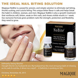 Stop Nail Biting, Stop Thumb Sucking Treatment for Kids & Adults - Promotes Nail Growth - Thumb & Finger Guard - Bitter Taste Polish - Helps Cure Nail Biting & Thumb Sucking-Magique No Bite, 0.5 Fl Oz