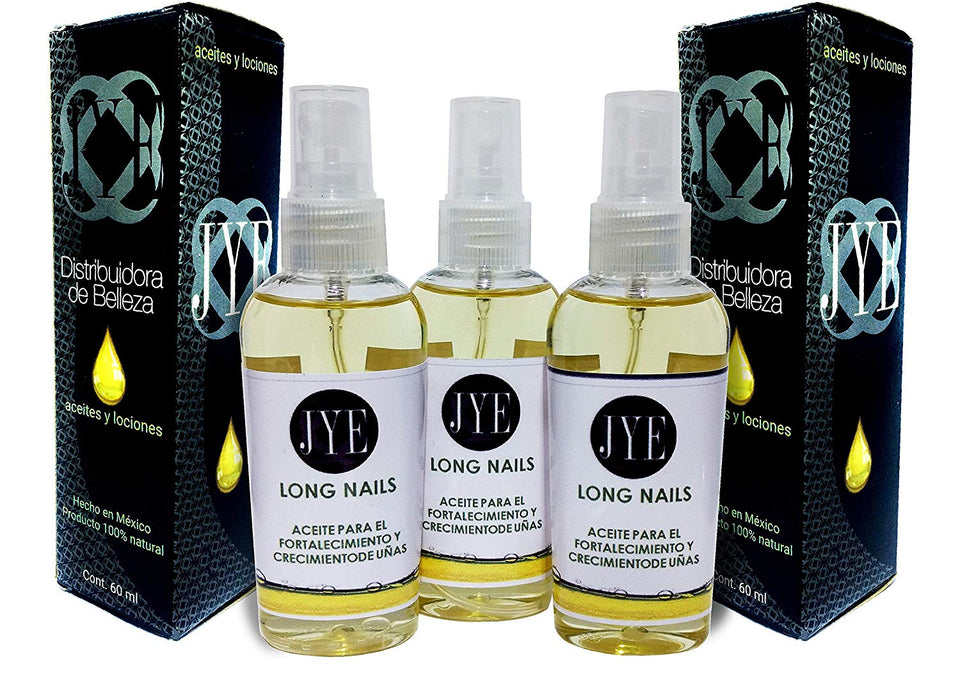 3 Frascos Aceite JYE Para Crecimiento De Uñas