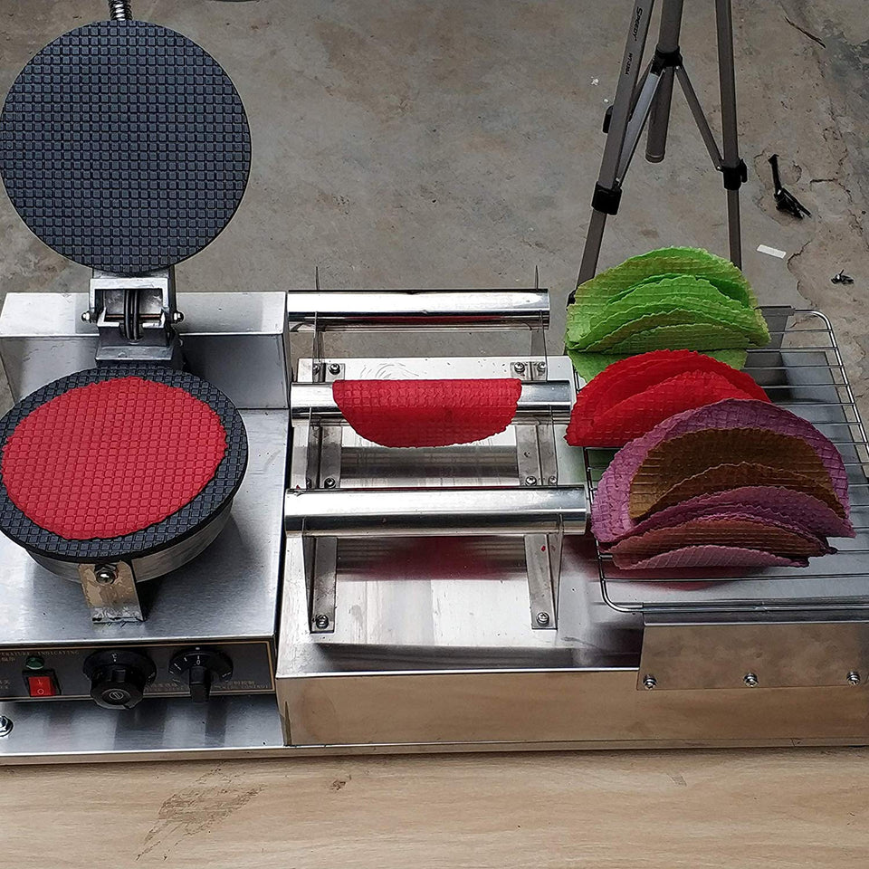 Máquina para hacer rollos de tacos / Máquina para hacer tacos / Máquina para hacer tacos / Máquina para hacer gofres / Máquina para hacer gofres no adherente / Máquina para hacer tacos con harina de maíz / Máquina para hacer tortillas/prensa de taco